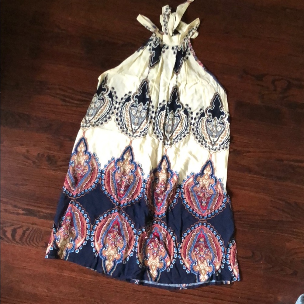 Boutique Patterned Halter Dress